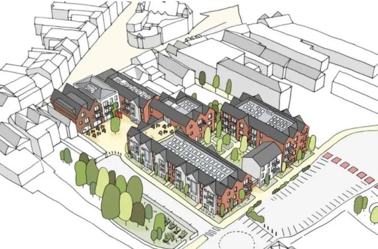 Flats at Latimer Road in Wokingham illustration