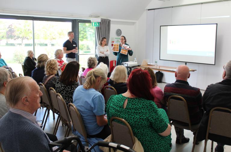 people attending a talk at  the Big Gathering 