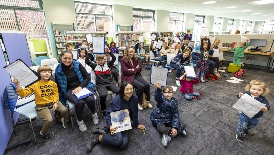 Families take part during last year's book festival